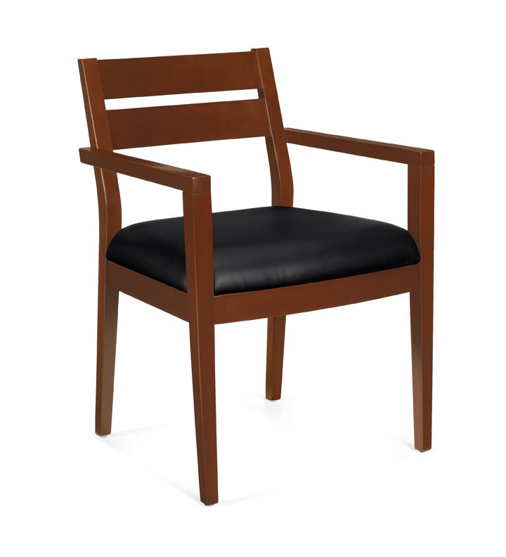 Wood Guest Chair with Toffee Finish