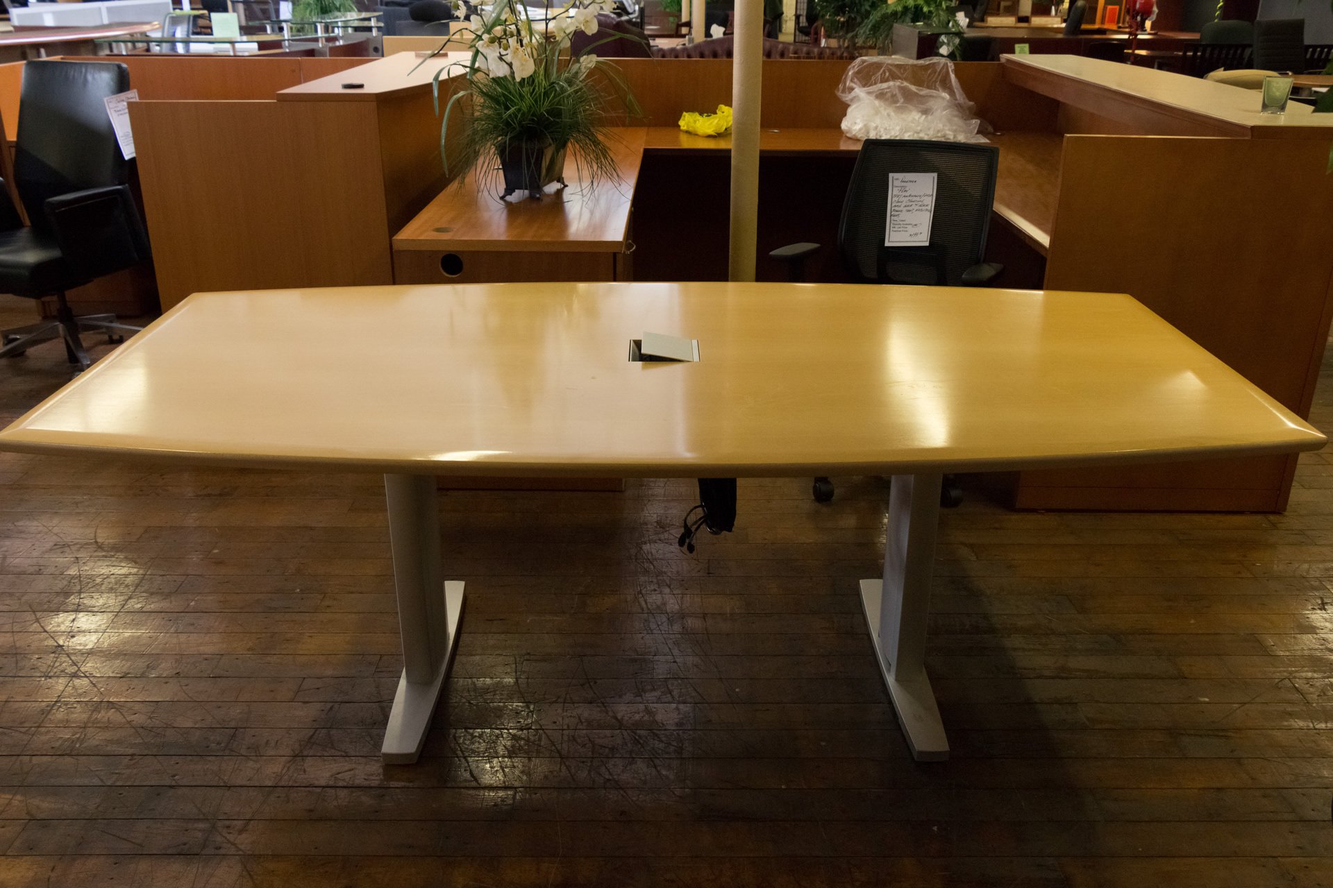 7′ Neinkamper Maple Conference Table with TeleData Forum
