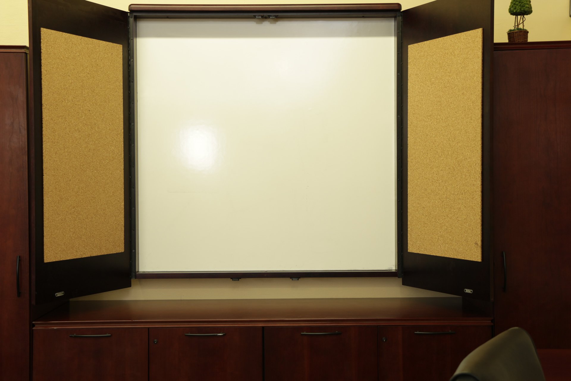 Dark Cherry Wall Mounted Whiteboard