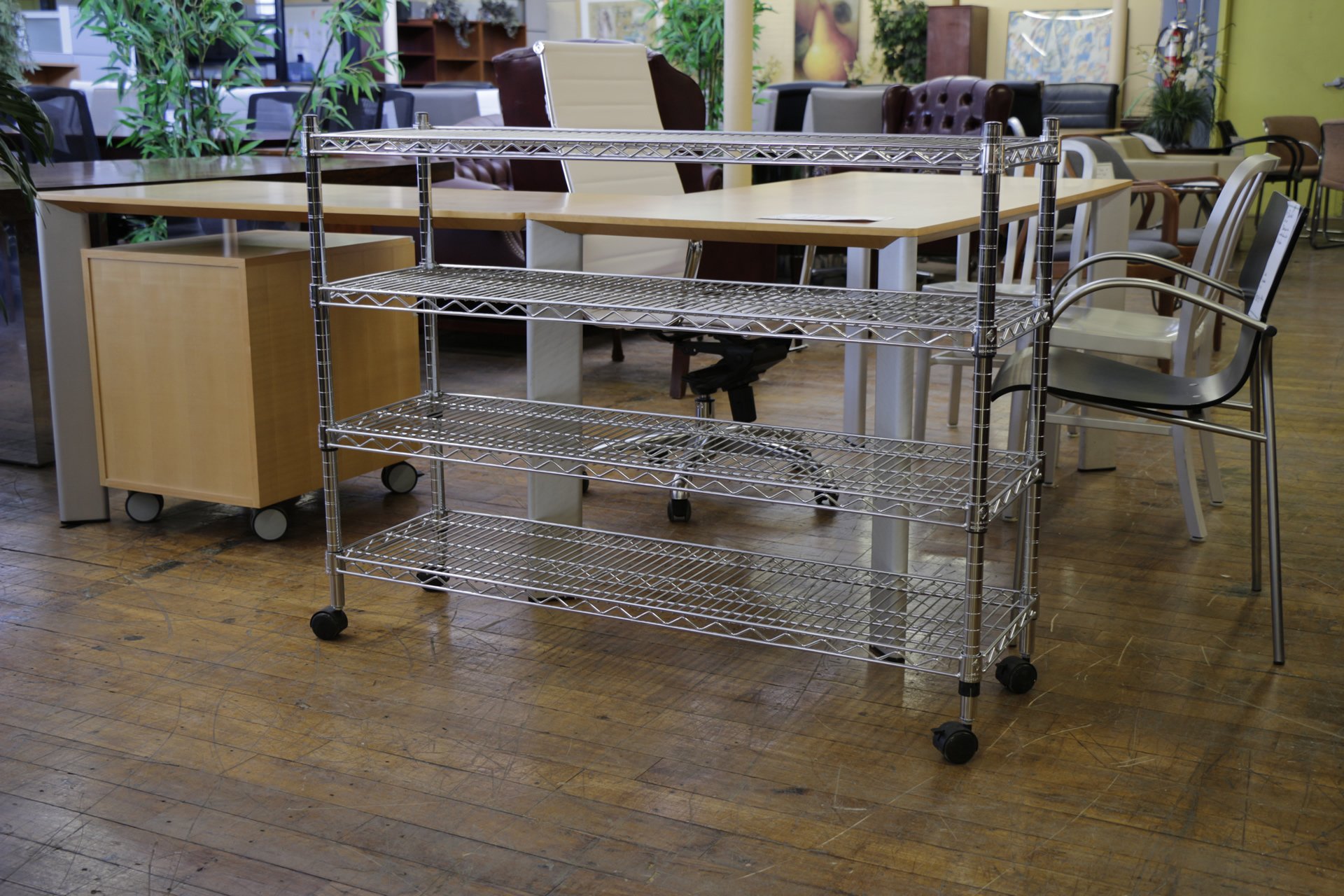 Metro Chrome Wire 4 Tier Shelving