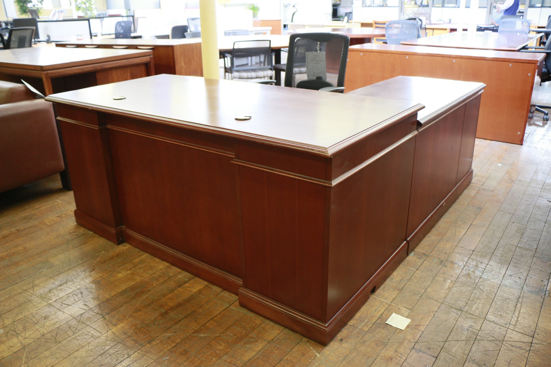Steelcase Walnut Executive L-Desks