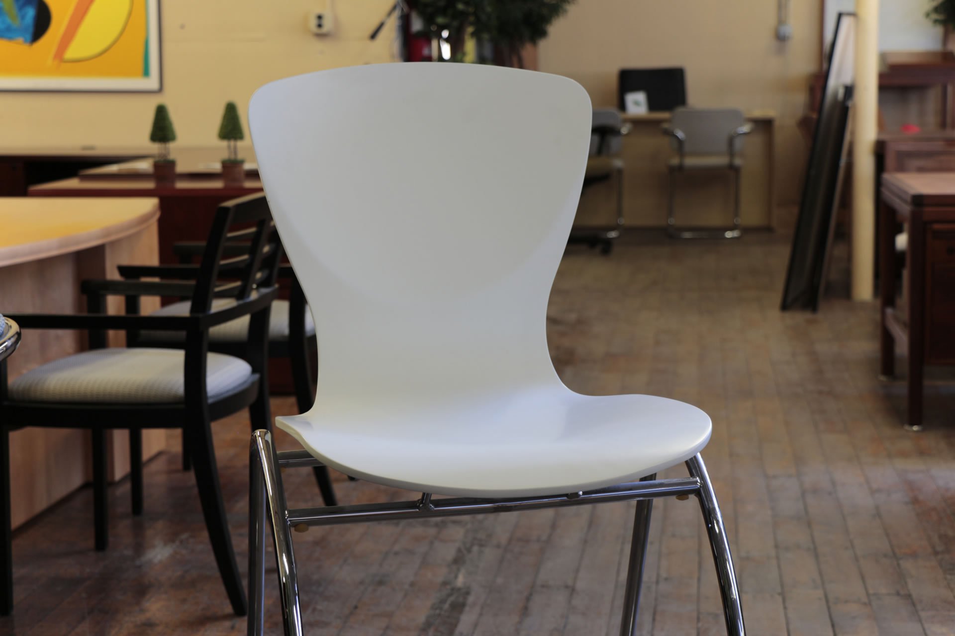 Kimball Bingo White Stools