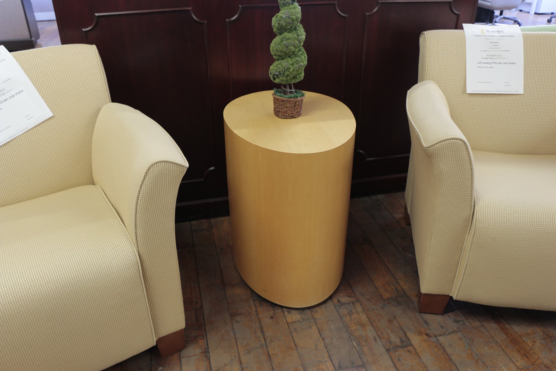 Egg Shaped Maple Side Tables