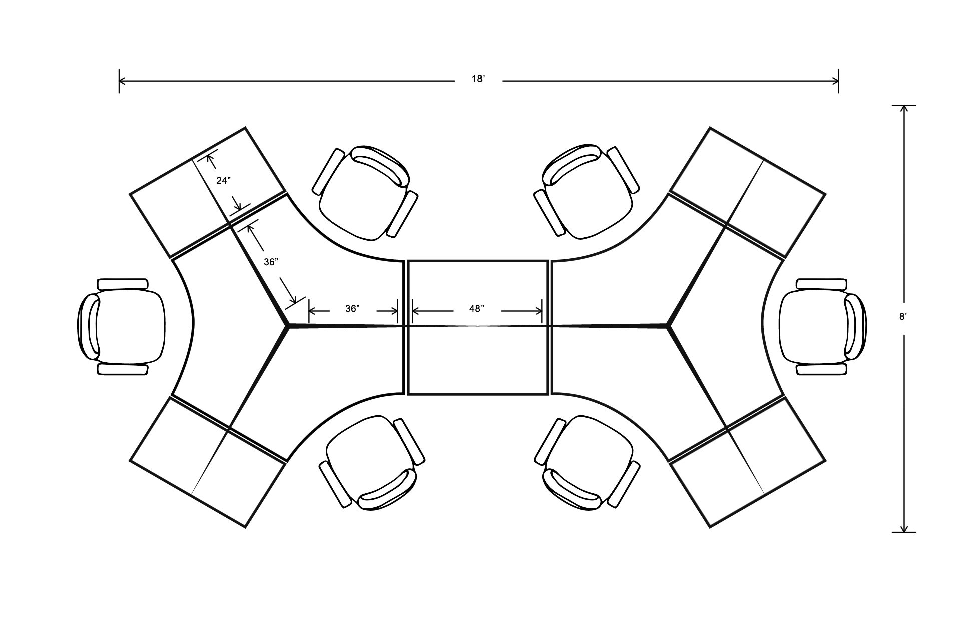 knoll cube Y desks