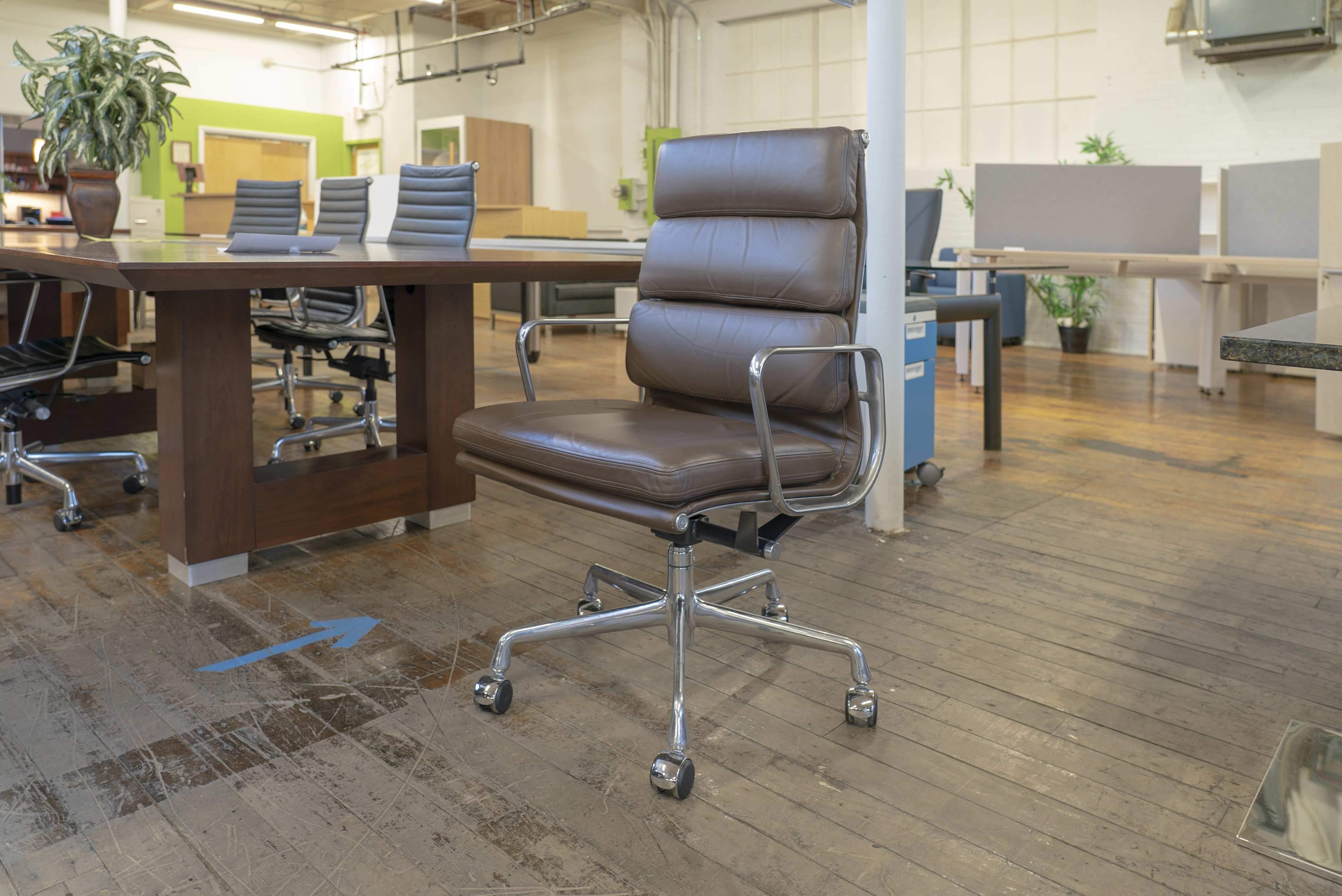 herman-miller-eames-soft-pad-brown-leather-executive-chairs